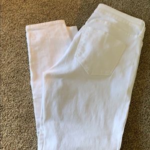 White jeans from H&M. Straight leg to ankle